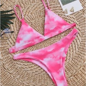 Tie dye shein bathing suit
